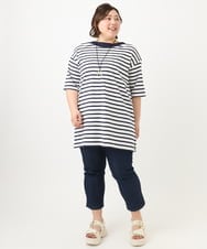OLLFA33089 eur3(エウルキューブ) 【大きいサイズ/接触冷感】ストレッチデニムパンツ ネイビー(57)