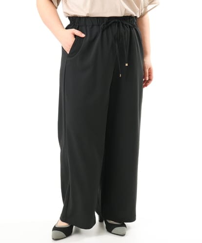 OLLFD18099 eur3 【大きいサイズ】ストレッチワイドイージーパンツ