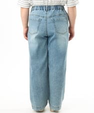 OLLFD28109 eur3(エウルキューブ) 【大きいサイズ】ワイドストレートデニム ブルー
