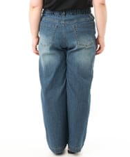OLLFD28109 eur3(エウルキューブ) 【大きいサイズ】ワイドストレートデニム ネイビー