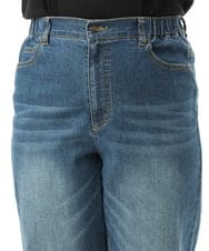OLLFD28109 eur3(エウルキューブ) 【大きいサイズ】ワイドストレートデニム ネイビー