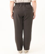 OLLGA17119 eur3(エウルキューブ) 【大きいサイズ/接触冷感】カノコタックテーパードパンツ ダークグレー(93)