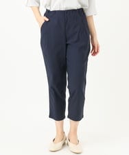 OLLGA23089 eur3(エウルキューブ) 【シリーズ累計販売2万枚！/大きいサイズ/接触冷感】さらさらストレッチカットレングステーパードパンツ ネイビー(57)