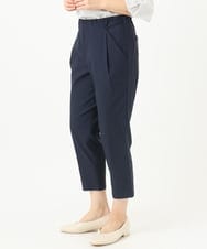 OLLGA23089 eur3(エウルキューブ) 【シリーズ累計販売2万枚！/大きいサイズ/接触冷感】さらさらストレッチカットレングステーパードパンツ ネイビー(57)