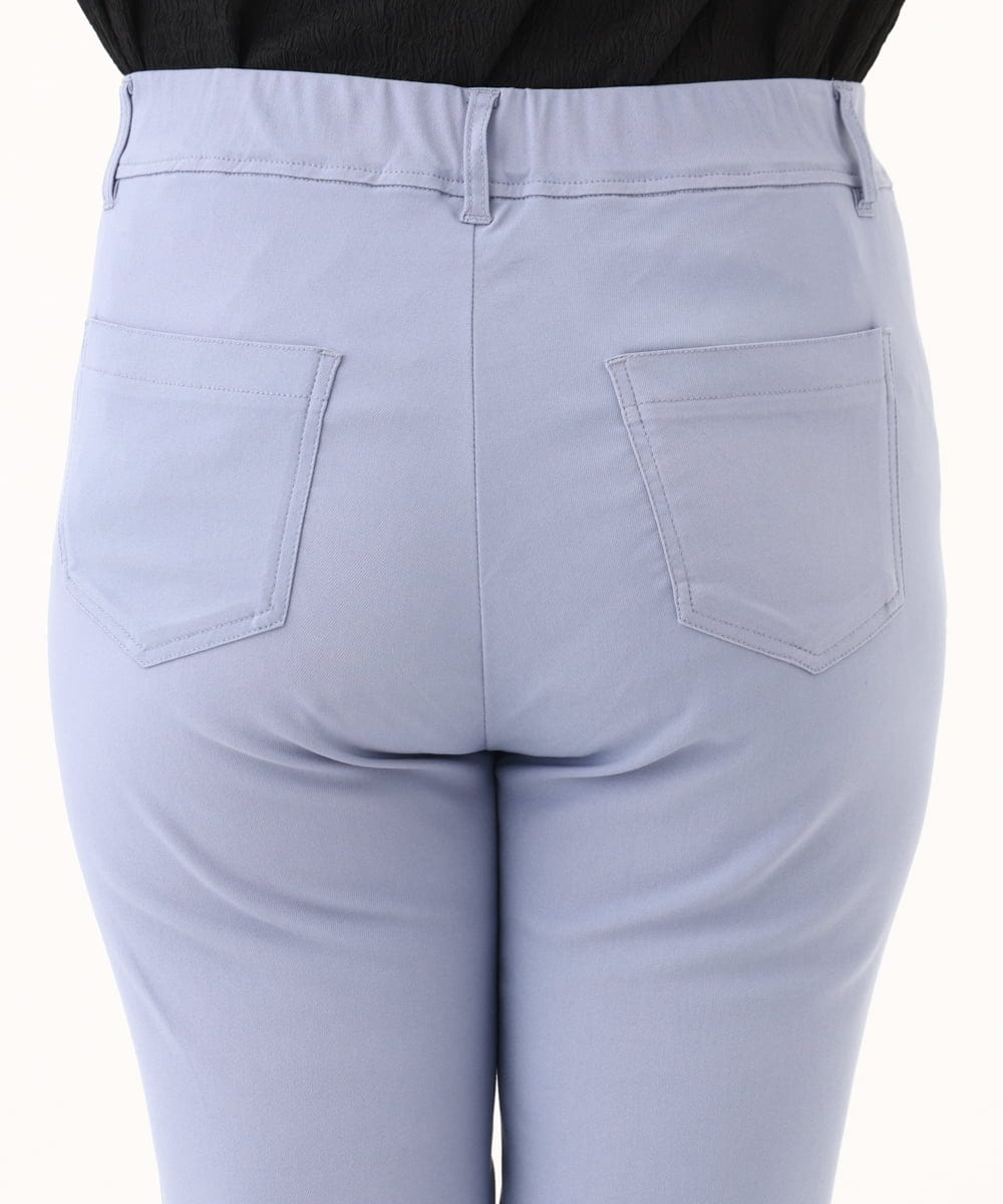 OLLGA27089 eur3(エウルキューブ) 【大きいサイズ/接触冷感】サマーハイパーストレッチパンツ ブルー(55)