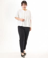 OLLGD21099 eur3(エウルキューブ) 【大きいサイズ/軽量/涼しい】エアリーパンツ ネイビー