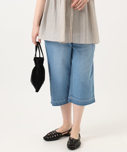 OLLGD24109 eur3 【大きいサイズ】クロップドデニムパンツ