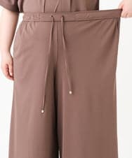 OLLGV29089 eur3(エウルキューブ) 【大きいサイズ/接触冷感/セットアップ対応】ジャージーワイドパンツ モカ(84)