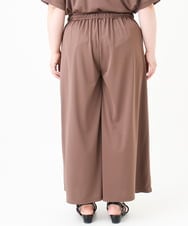 OLLGV29089 eur3(エウルキューブ) 【大きいサイズ/接触冷感/セットアップ対応】ジャージーワイドパンツ モカ(84)