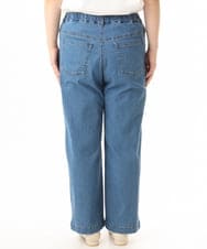 OLLHD31109 eur3(エウルキューブ) 【大きいサイズ/接触冷感】ストレートワイドデニムパンツ ライトブルー