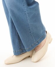 OLLHD31109 eur3(エウルキューブ) 【大きいサイズ/接触冷感】ストレートワイドデニムパンツ ライトブルー