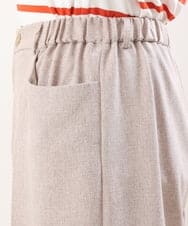 OLLHS40100 eur3(エウルキューブ) 【大きいサイズ】リネンライクキュロットパンツ ベージュ(82)