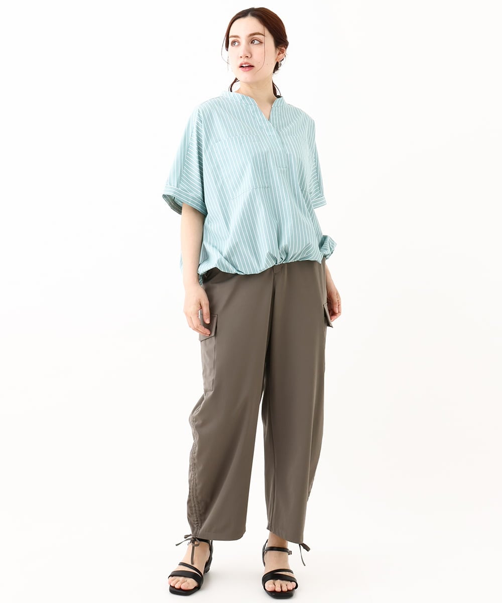 OLLHV30119 eur3(エウルキューブ) 【大きいサイズ】カーゴパンツ カーキ(36)