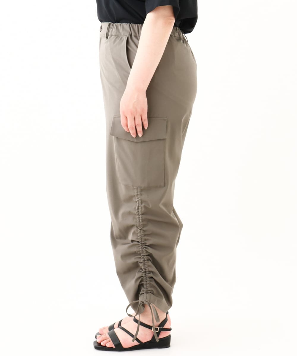 OLLHV30119 eur3(エウルキューブ) 【大きいサイズ】カーゴパンツ カーキ(36)
