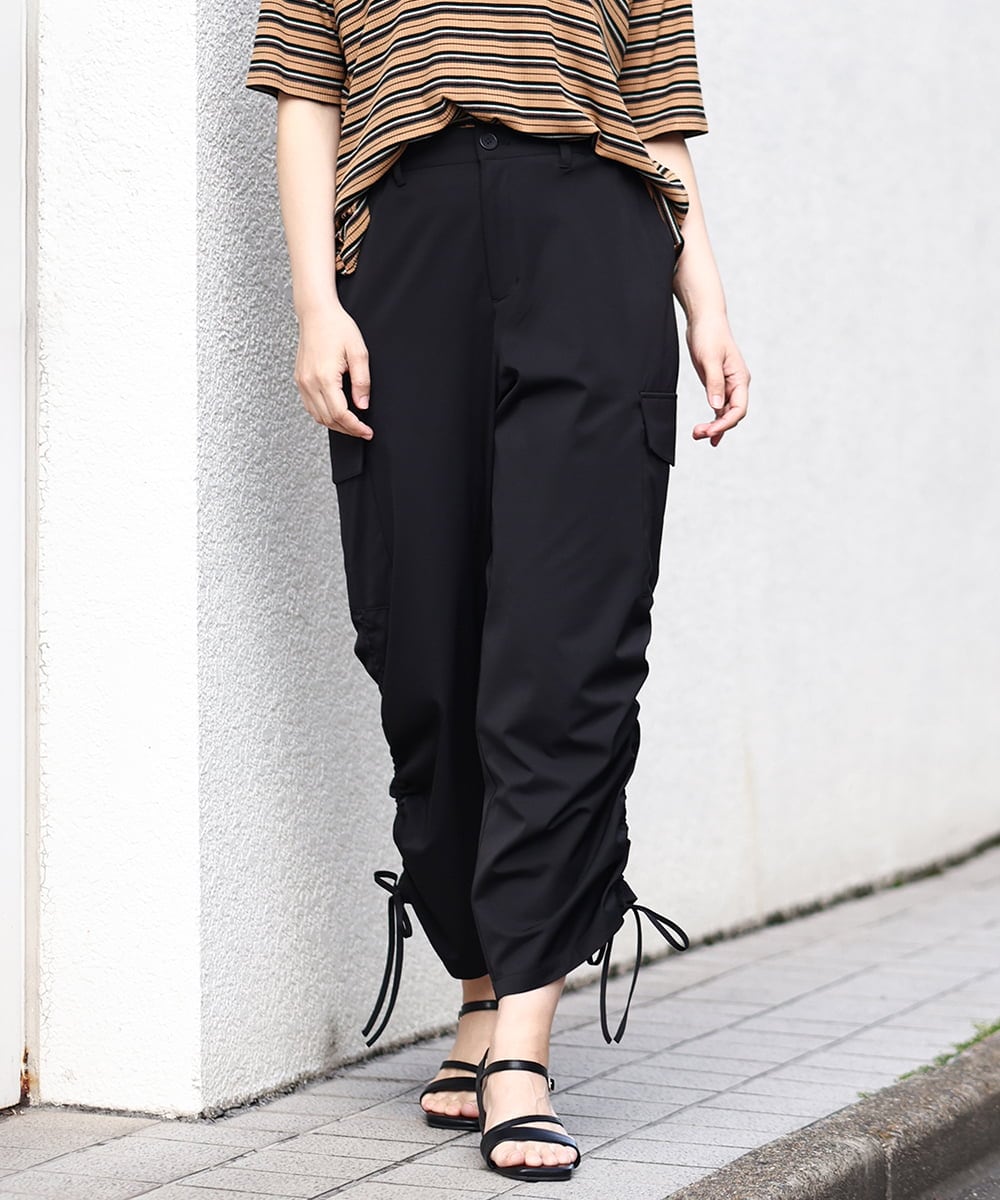 OLLHV30119 eur3(エウルキューブ) 【大きいサイズ】カーゴパンツ ブラック(94)