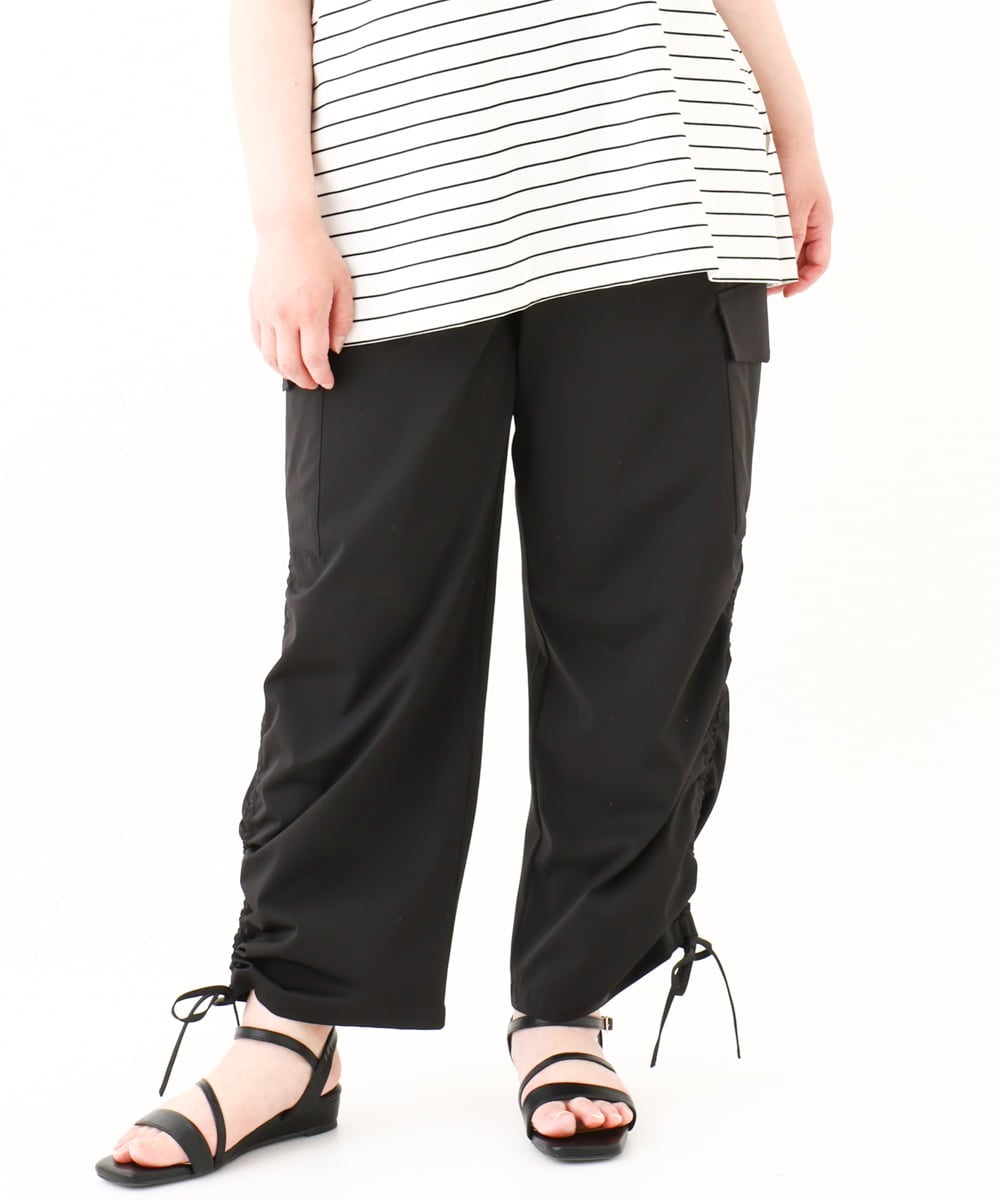 OLLHV30119 eur3(エウルキューブ) 【大きいサイズ】カーゴパンツ ブラック(94)