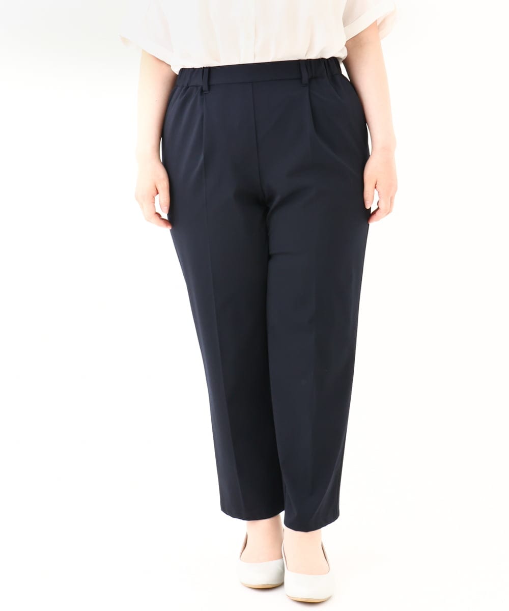 OLLHV32139 eur3(エウルキューブ) 【大きいサイズ/セットアップ対応】接触冷感カノコパンツ ネイビー(57)