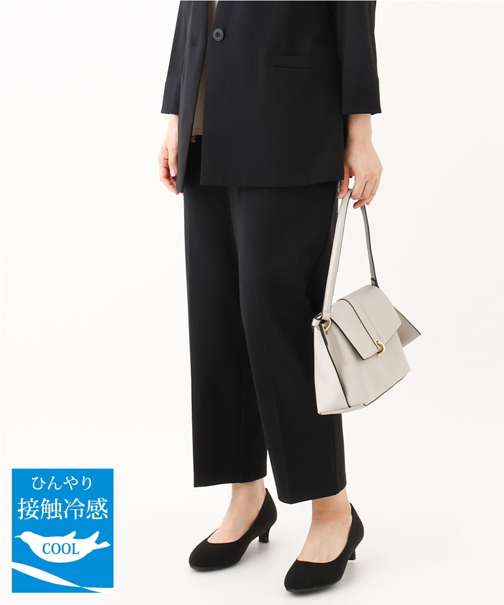 OLLHV32139 eur3(エウルキューブ) 【大きいサイズ/セットアップ対応】接触冷感カノコパンツ ブラック(94)