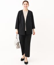 OLLHV32139 eur3(エウルキューブ) 【大きいサイズ/セットアップ対応】接触冷感カノコパンツ ブラック(94)
