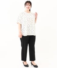 OLLHV32139 eur3(エウルキューブ) 【大きいサイズ/セットアップ対応】接触冷感カノコパンツ ブラック(94)