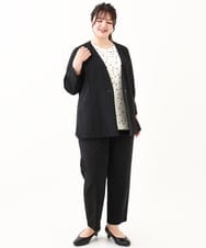 OLLHV32139 eur3(エウルキューブ) 【大きいサイズ/セットアップ対応】接触冷感カノコパンツ ブラック(94)