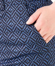 OLLHV33119 eur3(エウルキューブ) 【大きいサイズ】ジャージープリントパンツ ブルー(55)