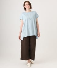 OLLID34099 eur3(エウルキューブ) 【大きいサイズ】エアリーメッシュイージーパンツ ダークブラウン