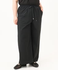 OLLID34099 eur3(エウルキューブ) 【大きいサイズ】エアリーメッシュイージーパンツ ブラック