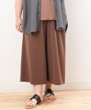 OLLIS55080 eur3(エウルキューブ) 【大きいサイズ/接触冷感】風に揺れるジャージーワイドパンツ モカ(84)