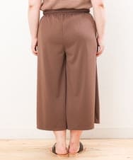 OLLIS55080 eur3(エウルキューブ) 【大きいサイズ/接触冷感】風に揺れるジャージーワイドパンツ モカ(84)