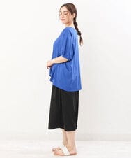 OLLIS55080 eur3(エウルキューブ) 【大きいサイズ/接触冷感】風に揺れるジャージーワイドパンツ ブラック(94)