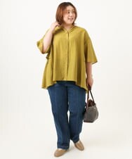 OLLJA08109 eur3(エウルキューブ) 【大きいサイズ】ストレッチストレートデニム ブルー(55)