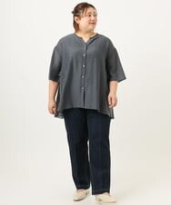 OLLJA08109 eur3(エウルキューブ) 【大きいサイズ】ストレッチストレートデニム ネイビー(57)