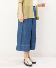 OLLJS53099 eur3(エウルキューブ) 【大きいサイズ】デニムフレアパンツ ブルー(55)