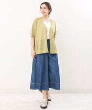 OLLJS53099 eur3(エウルキューブ) 【大きいサイズ】デニムフレアパンツ ブルー(55)