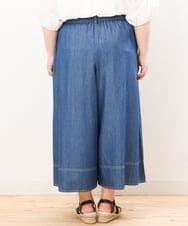 OLLJS53099 eur3(エウルキューブ) 【大きいサイズ】デニムフレアパンツ ブルー(55)