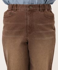 OLLKD13109 eur3(エウルキューブ) 【大きいサイズ/洗える】カラーストレッチデニム ダークブラウン