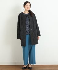 OLLKP01090 eur3(エウルキューブ) 【雑誌掲載】【大きいサイズ】定番美脚ストレートパンツ ブルー(55)