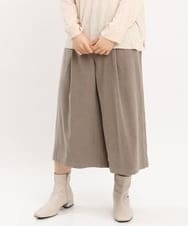 OLLKS07099 eur3(エウルキューブ) 【大きいサイズ】サンディングワイドパンツ モカ(84)