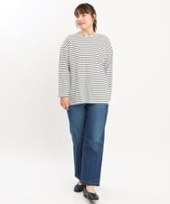OLLKS15099 eur3(エウルキューブ) 【大きいサイズ】ストレートデニムパンツ ブルー(55)