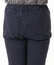 OLLLA17089 eur3(エウルキューブ) 【大きいサイズ】さらさらストレッチ裏起毛ストレートパンツ ネイビー(57)