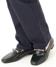 OLLLA17089 eur3(エウルキューブ) 【大きいサイズ】さらさらストレッチ裏起毛ストレートパンツ ネイビー(57)