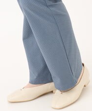 OLLLA18099 eur3(エウルキューブ) 【大きいサイズ】ジャカードスリムストレートパンツ ブルー(55)