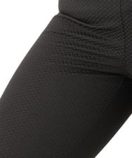 OLLLA18099 eur3(エウルキューブ) 【大きいサイズ】ジャカードスリムストレートパンツ ブラック(94)