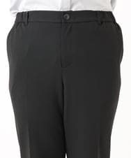OLLLA19139 eur3(エウルキューブ) 【大きいサイズ/11号サイズあり】カットジョーゼットテーパードパンツ ブラック(94)
