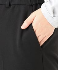 OLLLA19139 eur3(エウルキューブ) 【大きいサイズ/11号サイズあり】カットジョーゼットテーパードパンツ ブラック(94)