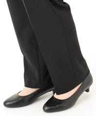 OLLLA19139 eur3(エウルキューブ) 【大きいサイズ/11号サイズあり】カットジョーゼットテーパードパンツ ブラック(94)