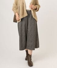 OLLLA20099 eur3(エウルキューブ) 【大きいサイズ】キュロットパンツ ダークブラウン(87)