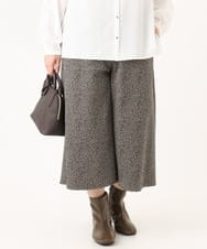 OLLLA20099 eur3(エウルキューブ) 【大きいサイズ】キュロットパンツ ダークブラウン(87)