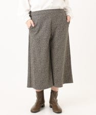 OLLLA20099 eur3(エウルキューブ) 【大きいサイズ】キュロットパンツ ダークブラウン(87)